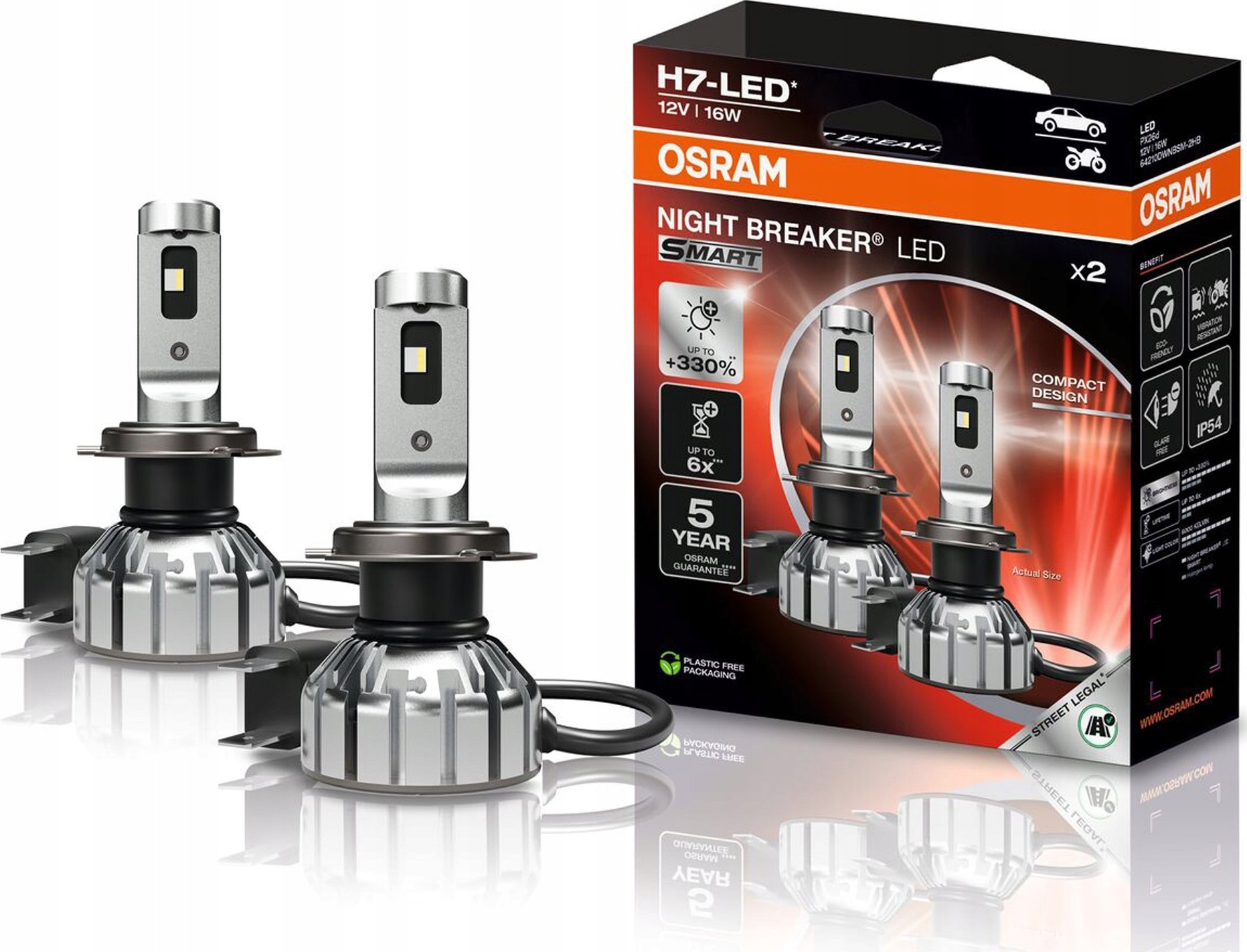 LED spuldze ≜ H7 OSRAM Night