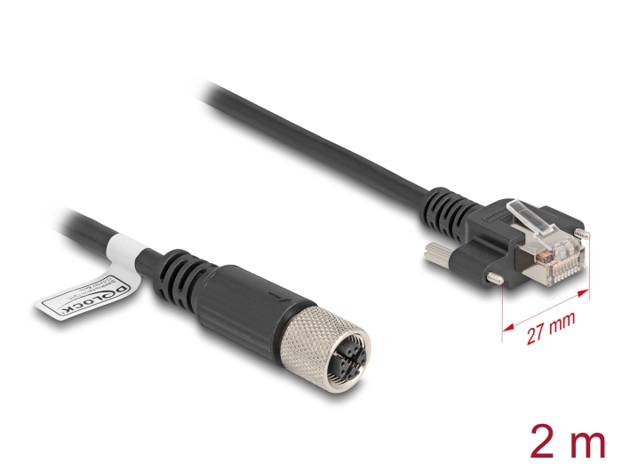 Delock M12 Kabel X-kodiert 8 Pin