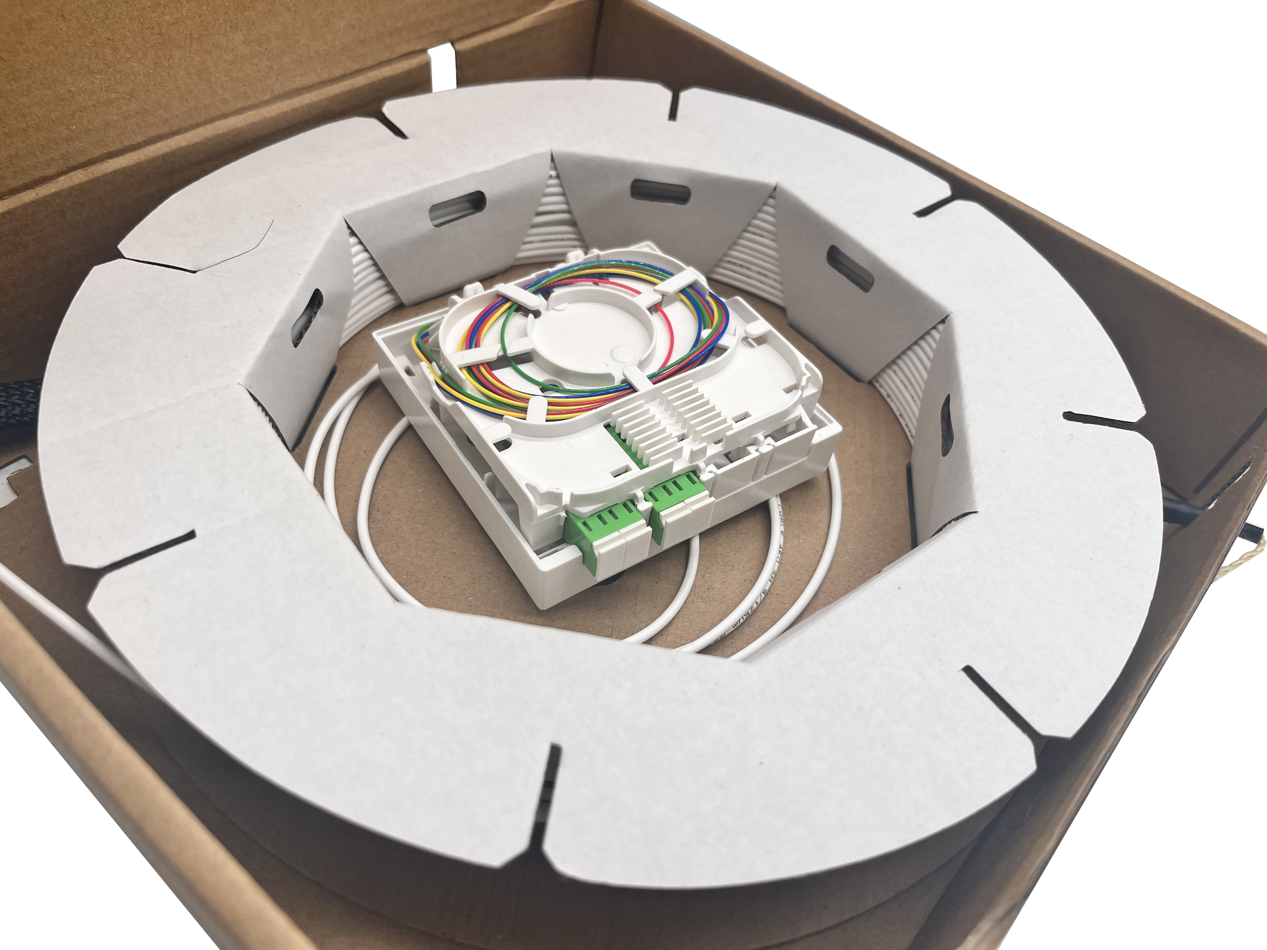 Helos FTTH-Anschlussset, beidseitig mit 4 SC-APC-Steckern