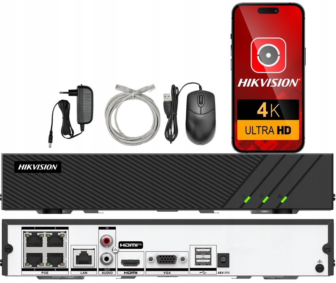 Rejestrator Hikvision REJESTRATOR IP DS-7604NI-Q1/4P E