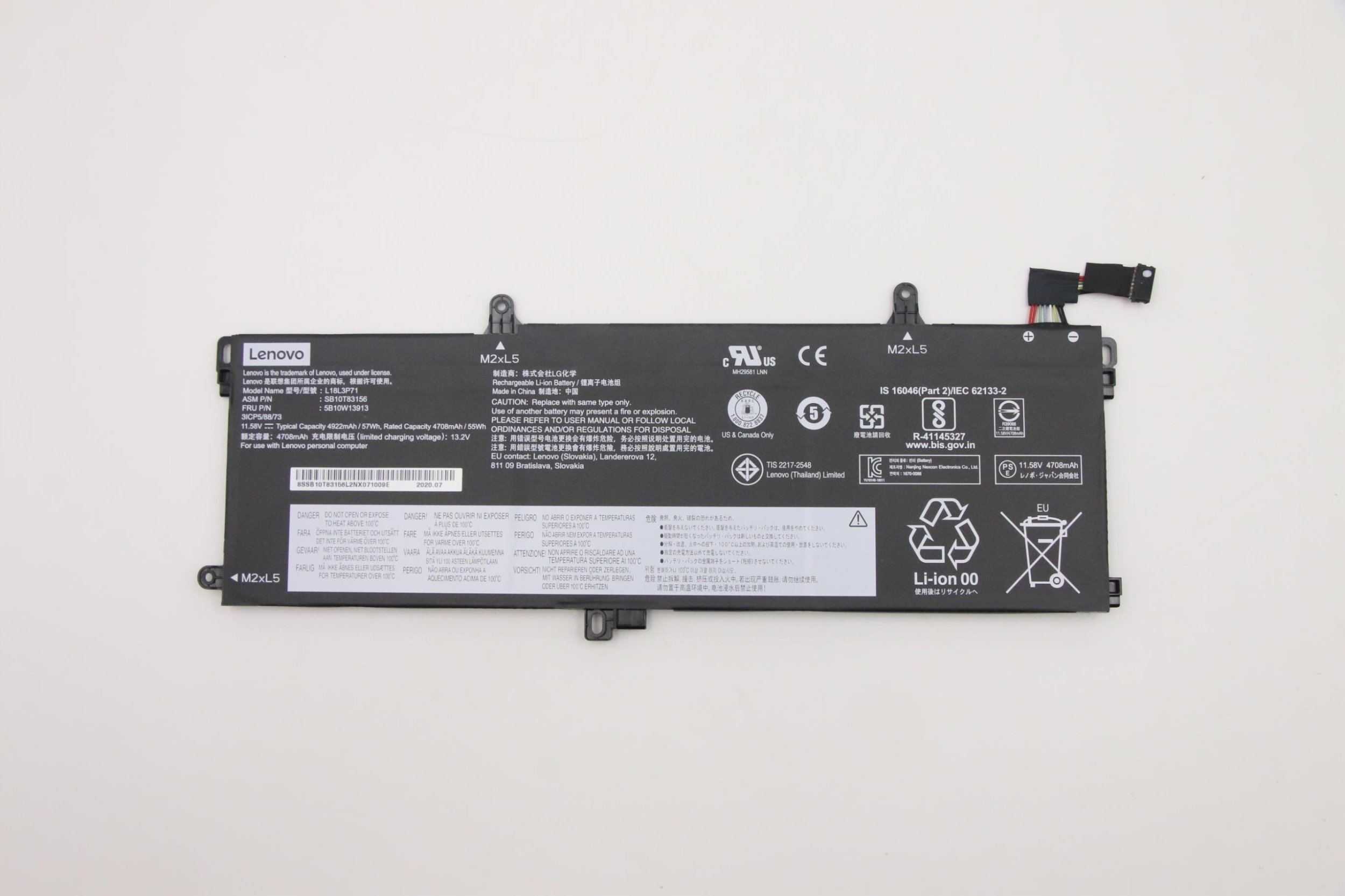 Bateria Lenovo Internal, 3c, 57Wh, LiIon