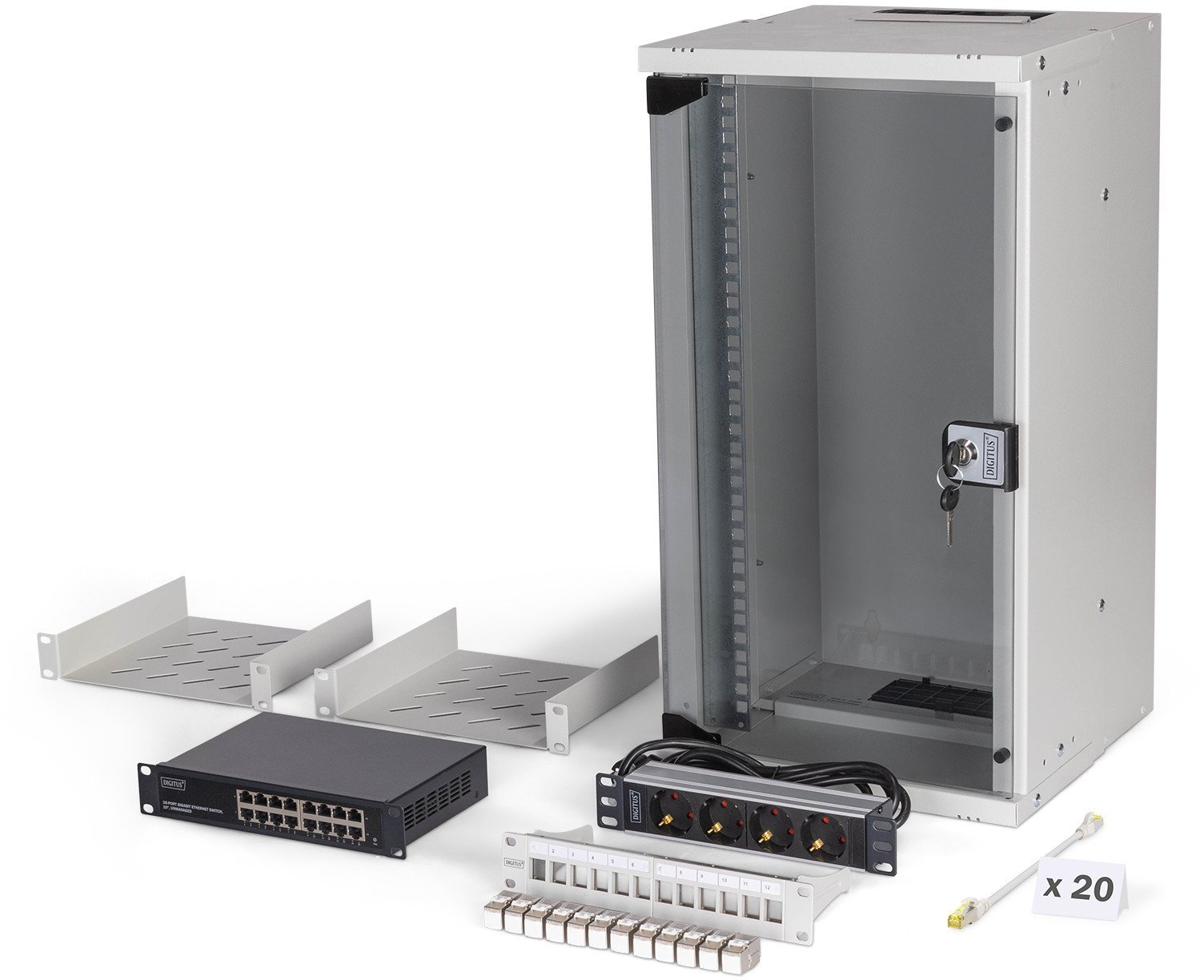 Digitus DIGITUS Netzwerk-Set 254 mm (10``)