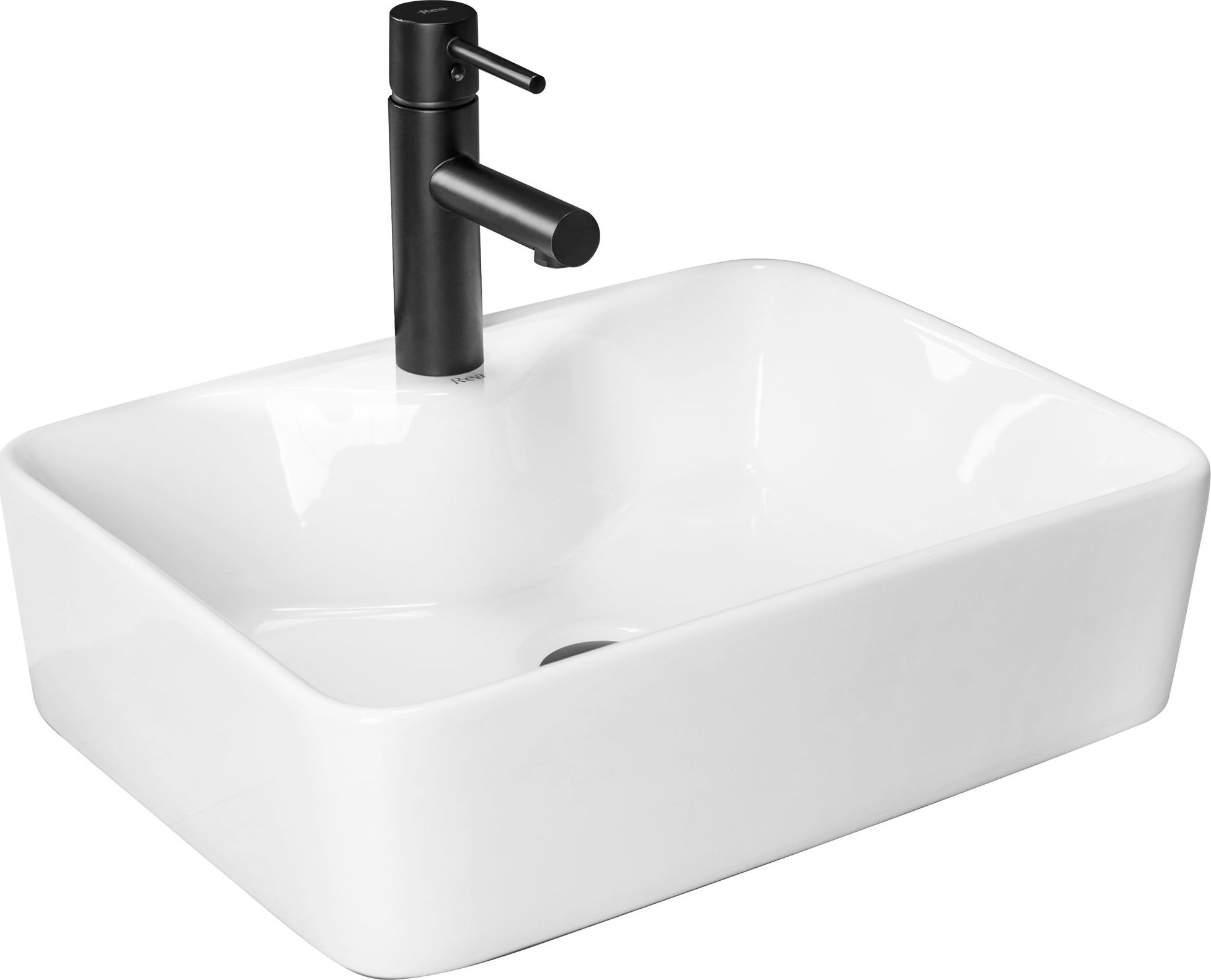 Umywalka Rea Kelly nablatowa 49cm biała