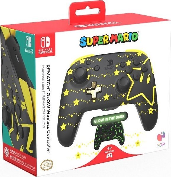 Pad PDP Rematch Glow Mario Stars
