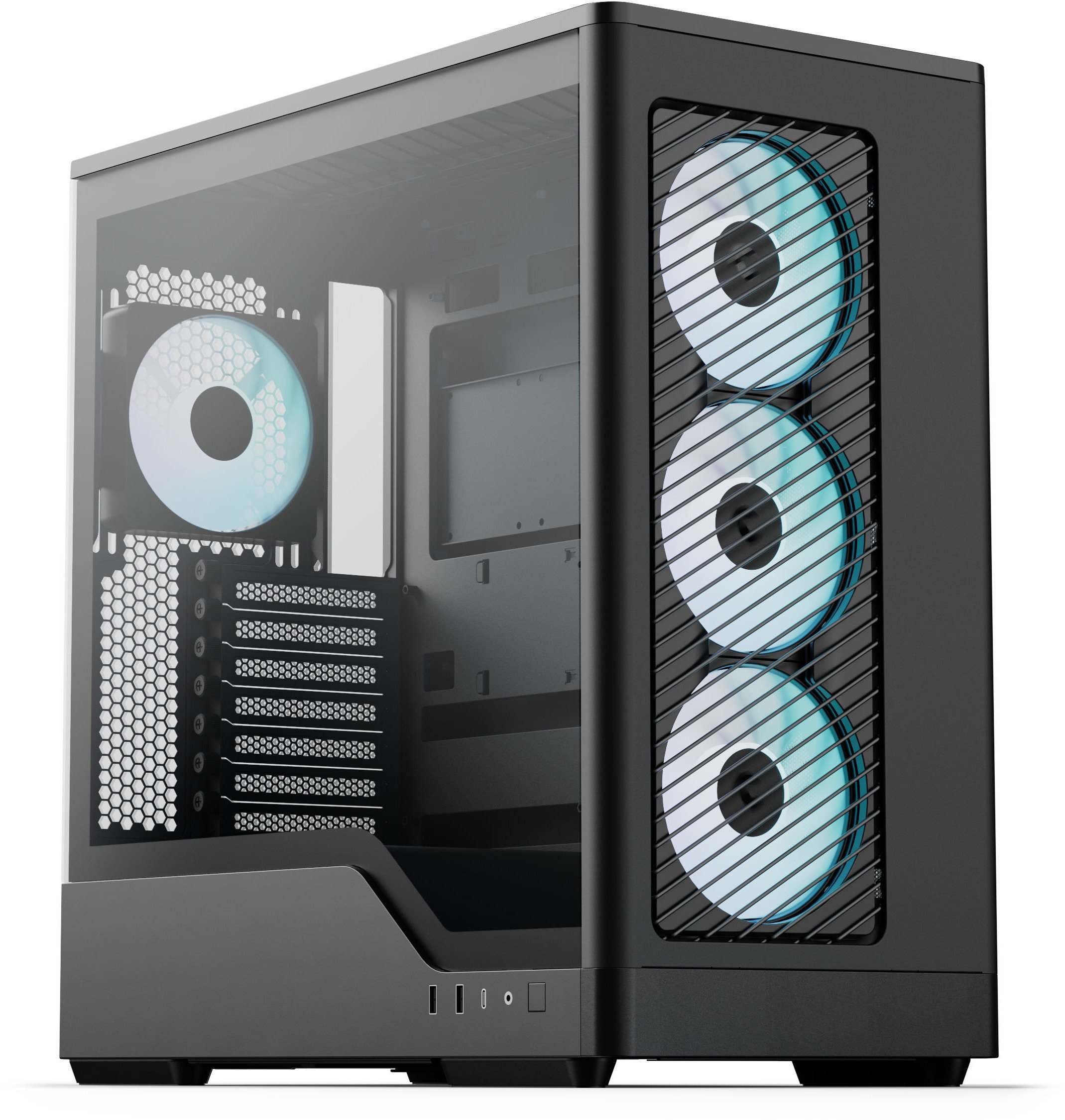 Aerocool D520A PC-Gehäuse, Midi-Tower, ATX, Tempered