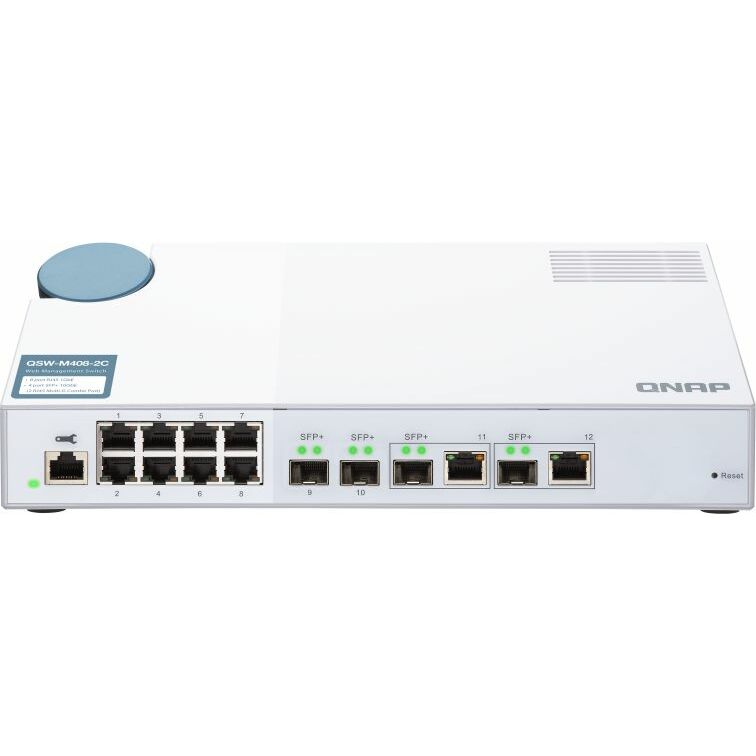 Riadený prepínač QNAP QSW-M408-2C (12 portov: