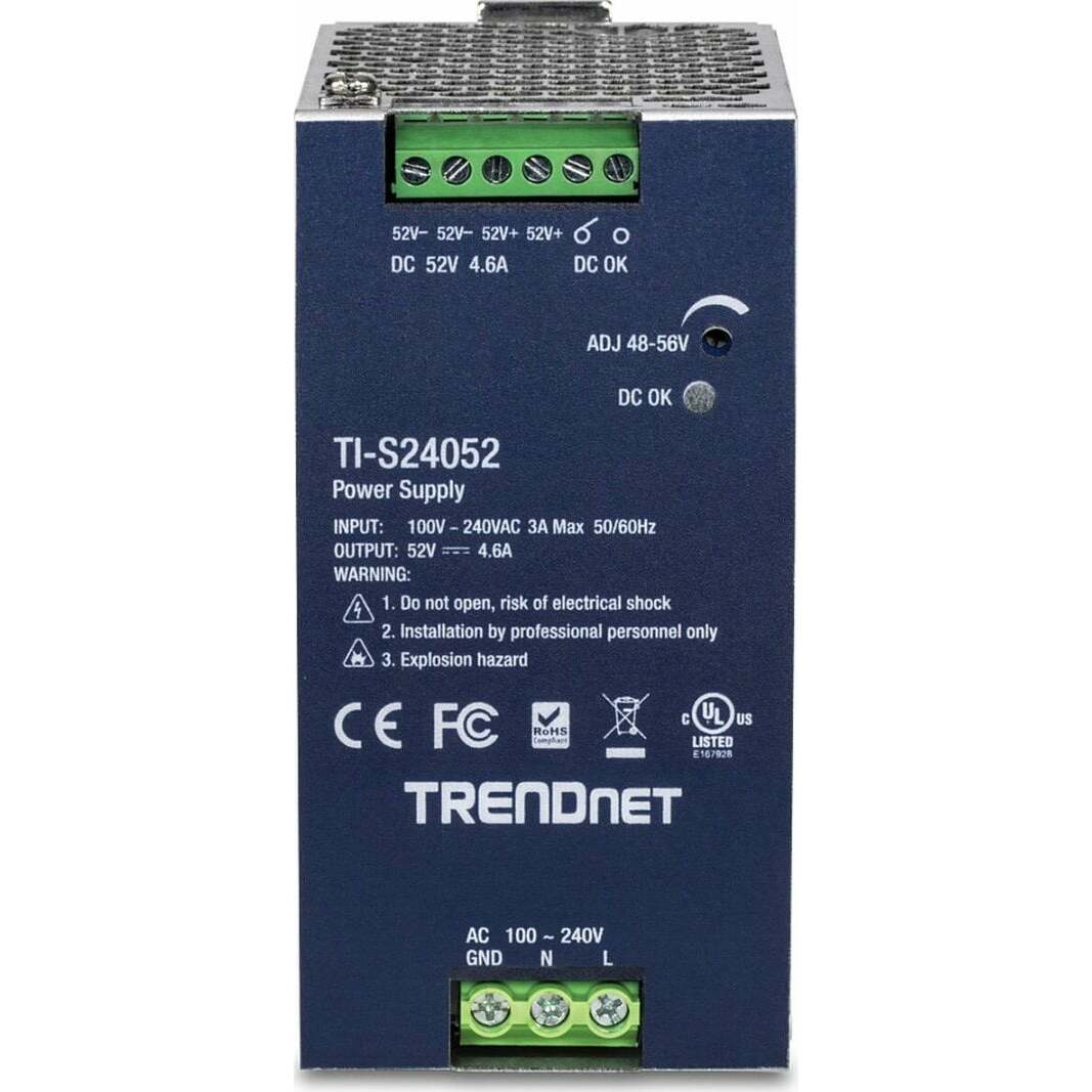 TRENDnet DIN-Rail Power Supply 240W, 52V