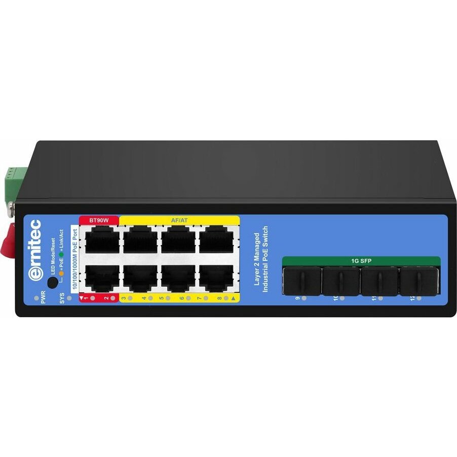Switch Ernitec ELECTRA-IM08-1GB | 12-port 1000Mbps