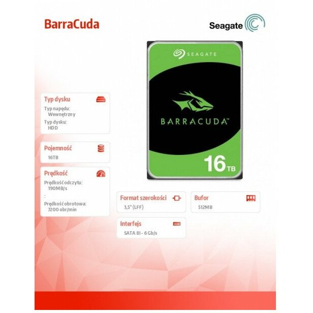Dysk Seagate seagate Dysk twardy BarraCuda