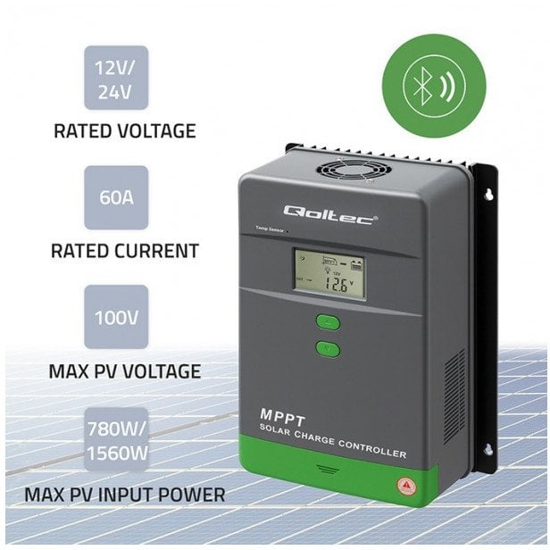 Qoltec Słoneczny regulator ładowania MPPT z