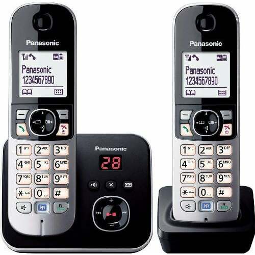Telefon stacjonarny Panasonic Czarno-srebrny | KX-TG6822GB