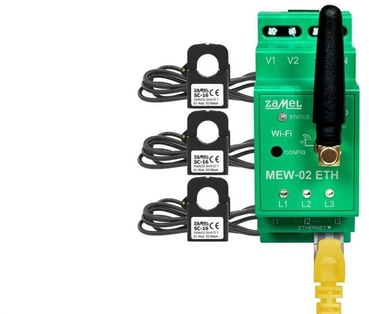 Zamel Monitor energii elektrycznej ETHERNET +