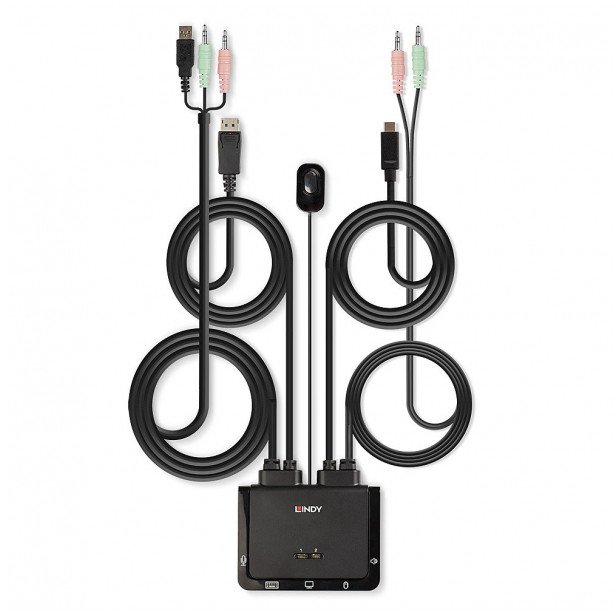 Przełącznik Lindy Switch Lindy 2-Port DP