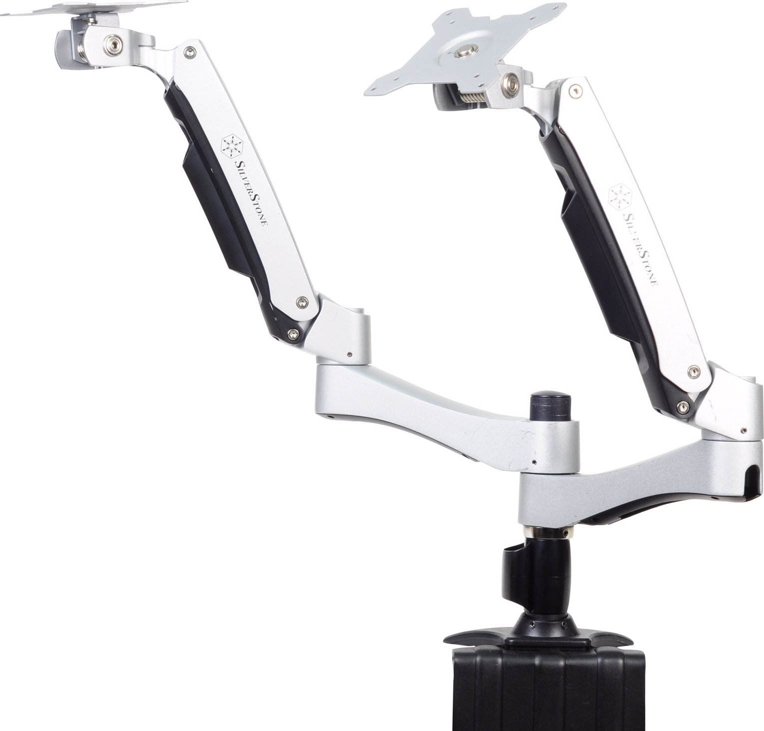 SilverStone SST-ARM22SC Dual Monitorhalterung - silber