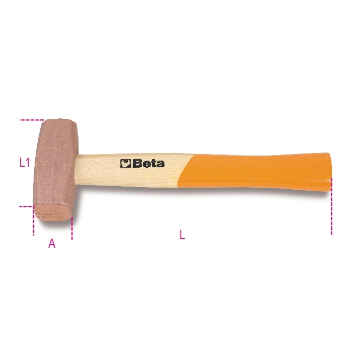 Beta Tools Młotek specjalistyczny rączka drewniana