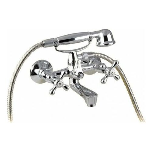 Bateria wannowa Hydroland Retro ścienne chrom