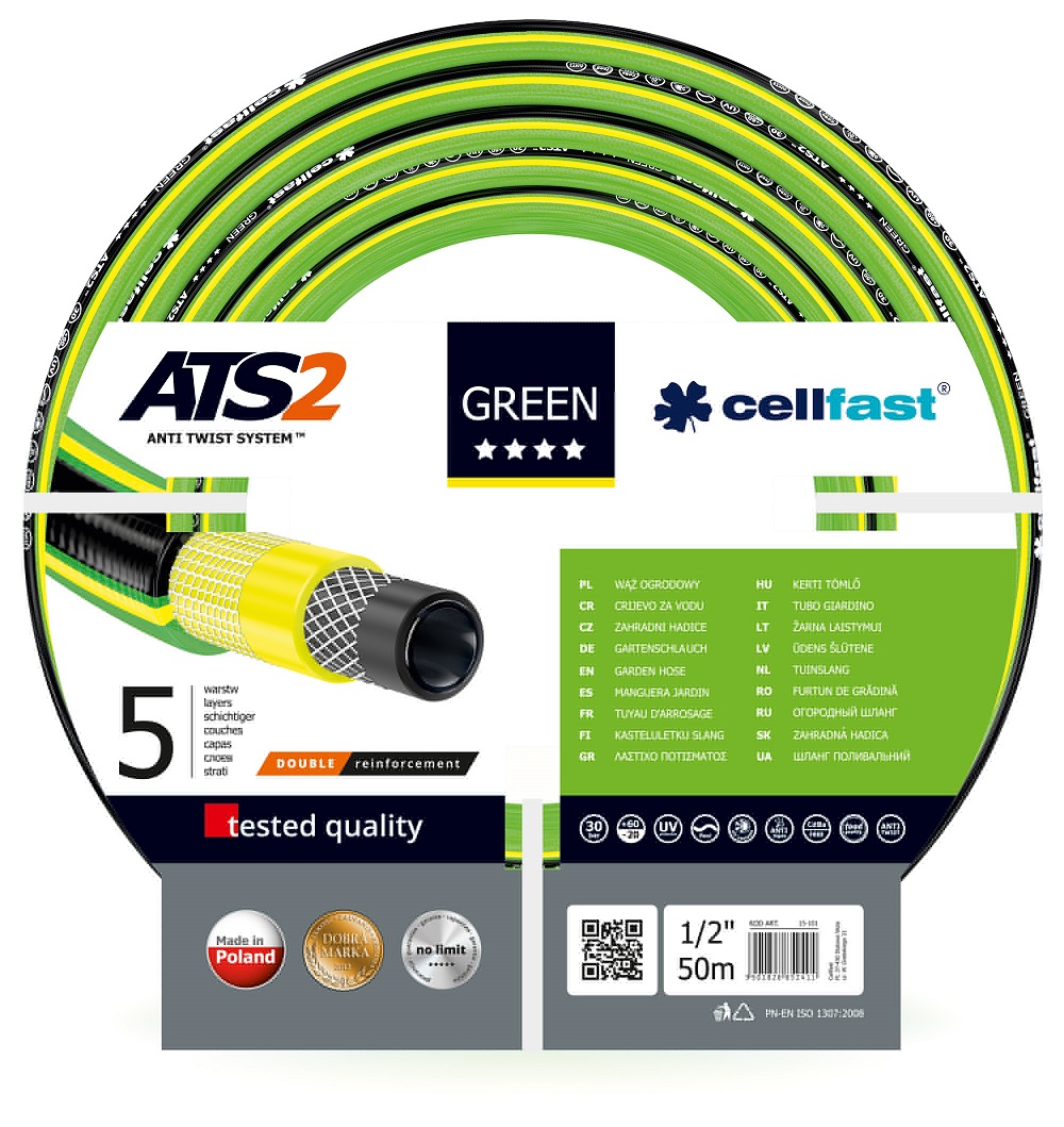 Cellfast Wąż ogrodowy Green ATS2 1/2``