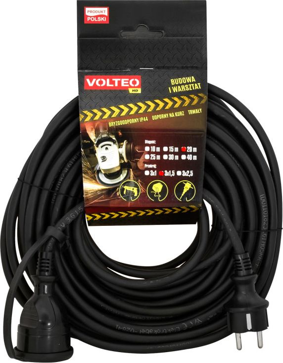 Volteo PRZEDŁUŻACZ HEAVY DUTY 20M PRZEWÓD