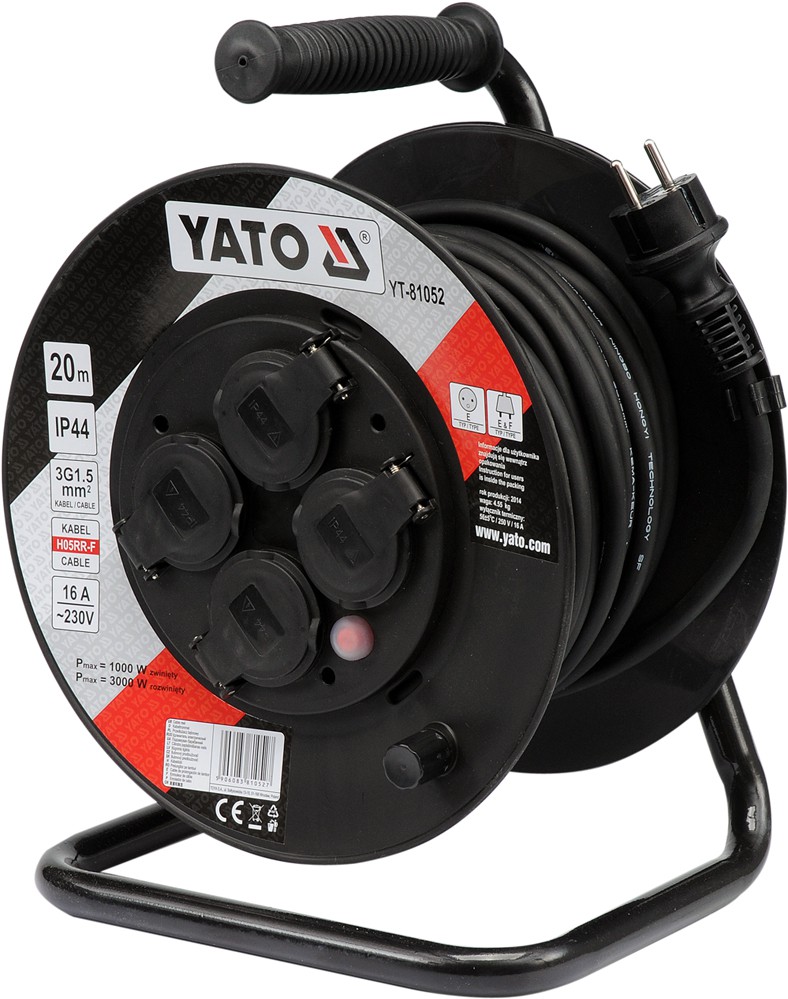 Yato Przedłużacz bębnowy 20m/4 gniazda 230v