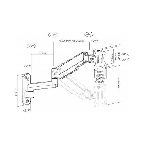 TECHly Wall mount for TV LED/LCD