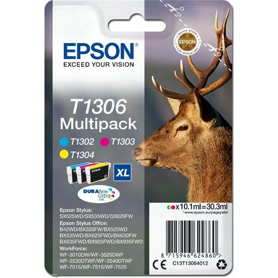 Tusz Epson Tusz T1306 zestaw CMY