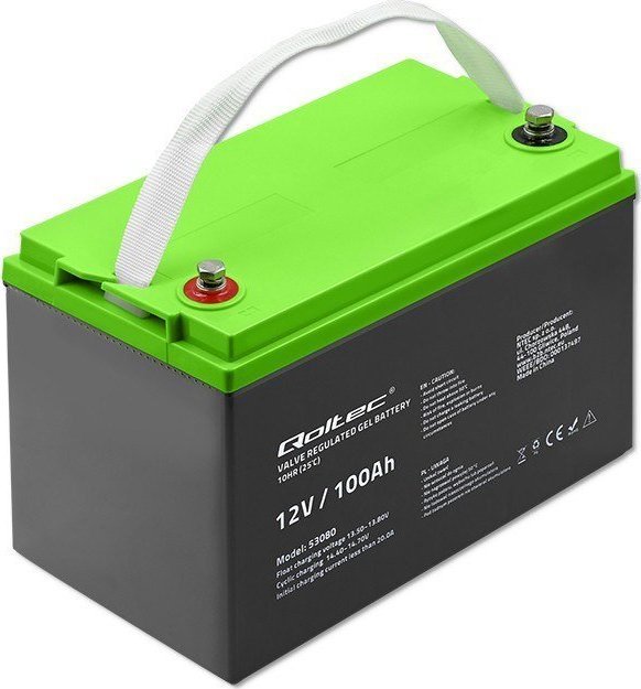 Qoltec Gel battery 12V, 100Ah |