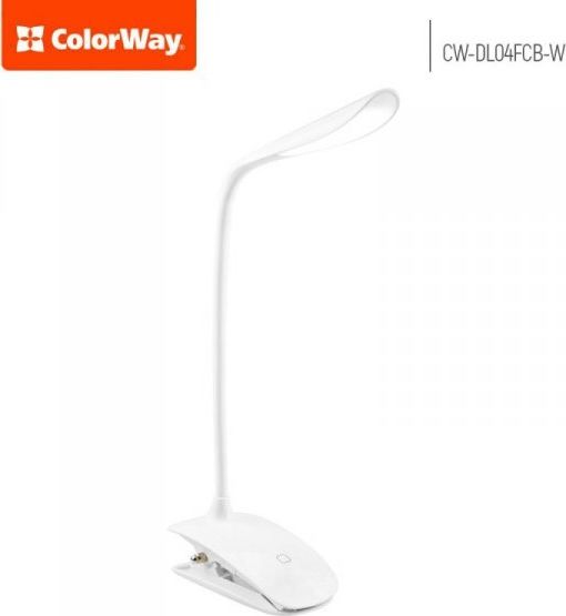 Lampka biurkowa ColorWay biała (CW-DL04FCB-W) |