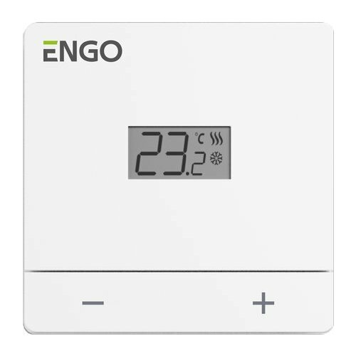 Engo Przewodowy regulator temperatury, biały zasilanie