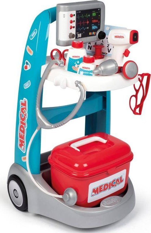 Smoby Elektroniczny Wózek Lekarski 16 akcesoriów
