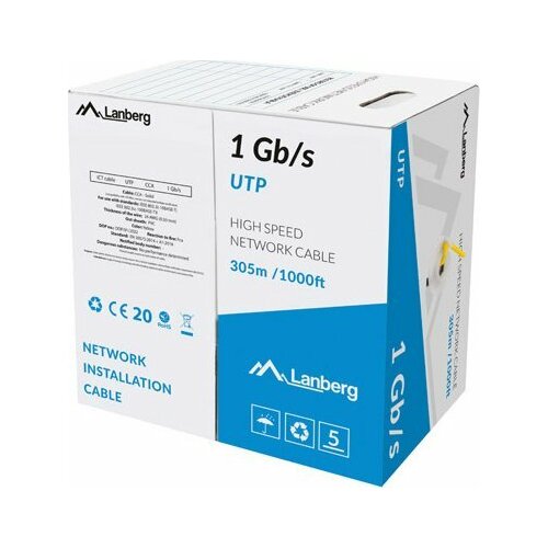 Lanberg Kabel LAN UTP 1GB/S 305M
