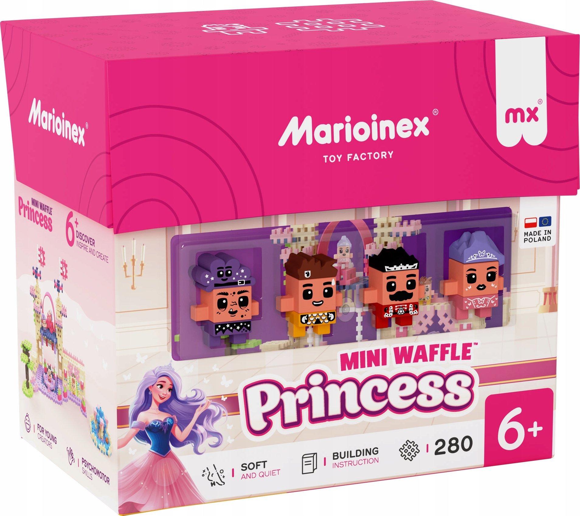 Marioinex Klocki Waffle Mini - Księżniczka