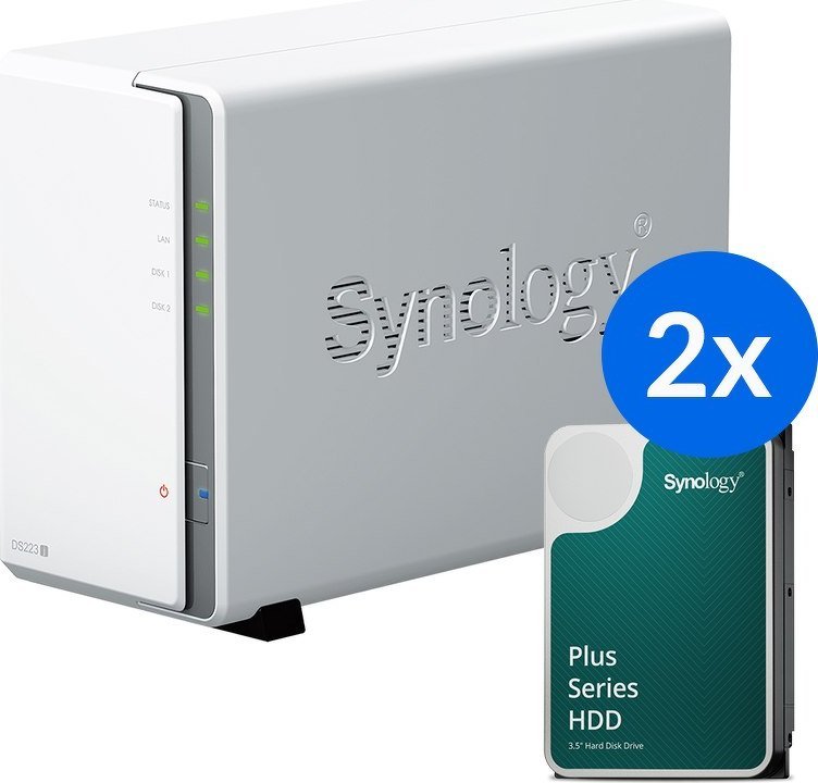Synology DS223J+2x HAT3300-6T (2x 6TB) |