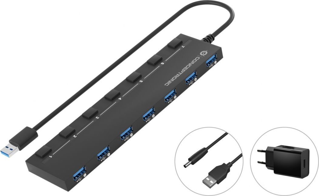 HUB USB Conceptronic CONCEPTRONIC USB-Hub 7-Port