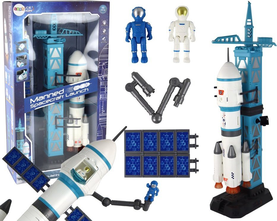 LeanToys Zabawka Misja Kosmiczna Rakieta Astronauci