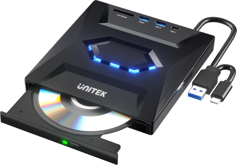 UNITEK EXTERNAL OPTICAL DRIVE 5IN1 WITH