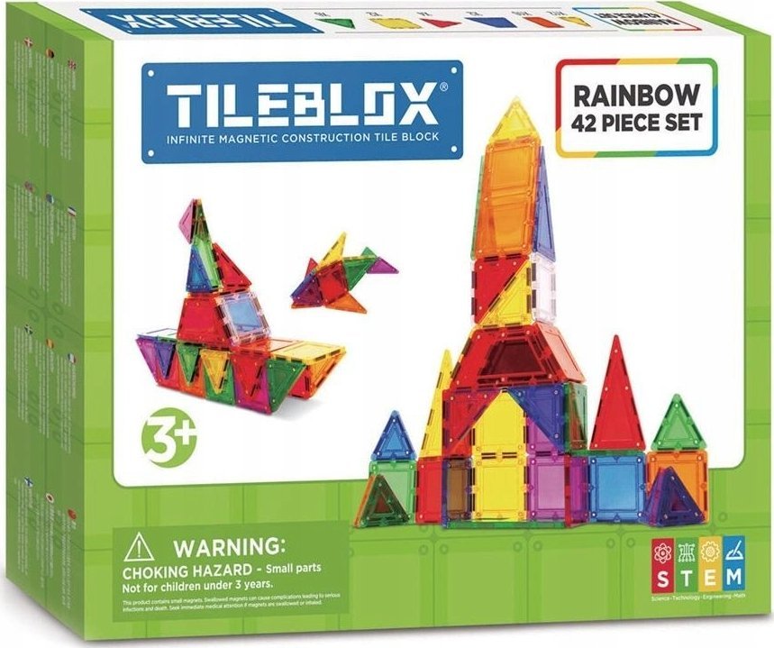 Magformers Magnetic blocks Tileblox Rainbow set
