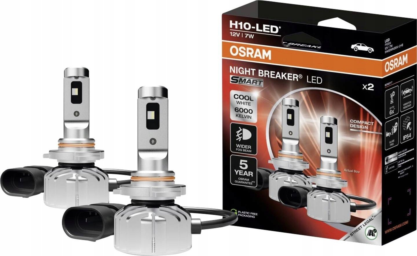 LED spuldze ≜ H10 OSRAM Night