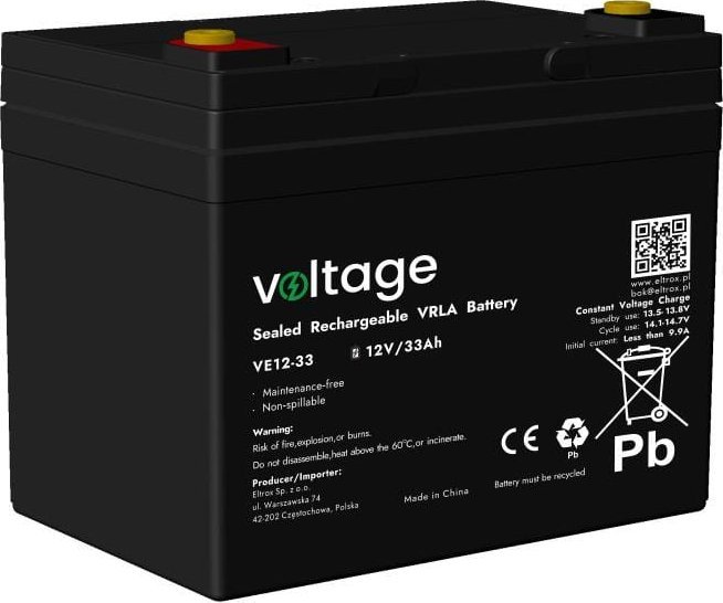 Voltage Akumulator AGM 12V 33Ah VE12-33
