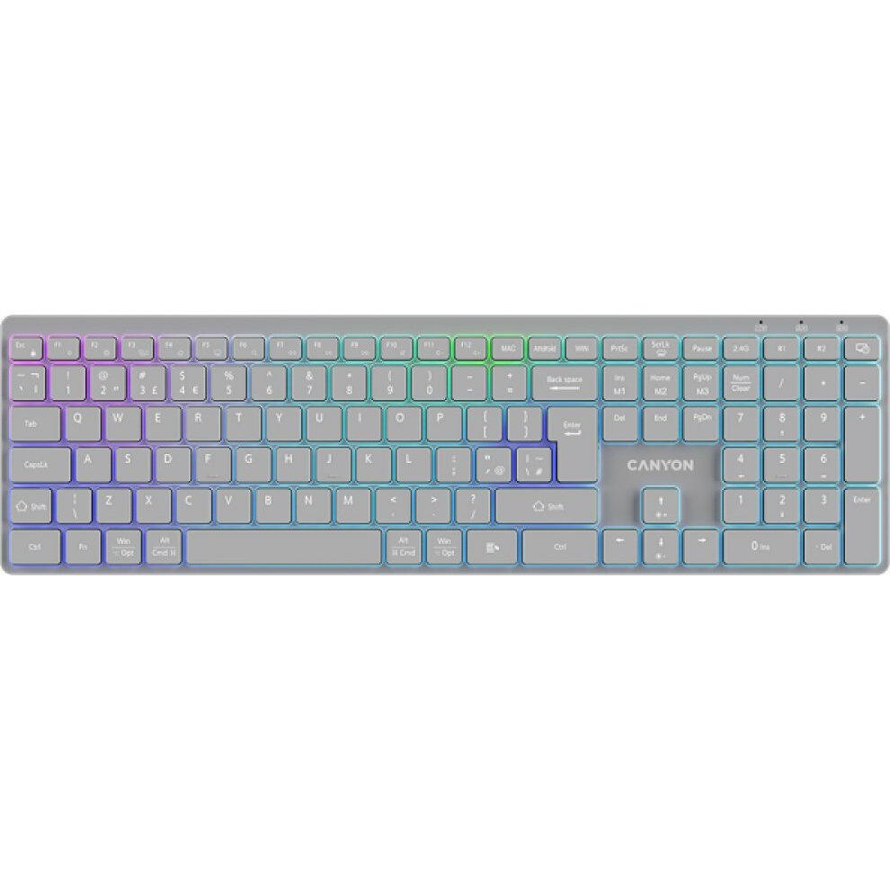 Klawiatura Canyon HKB-W11 Szara (CNS-HBTK11G) |