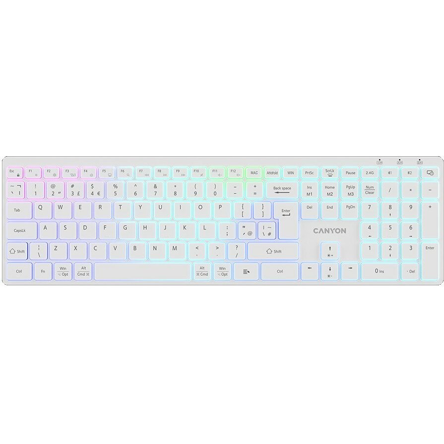 Klawiatura Canyon HKB-W11 Biała (CNS-HBTK11W) |