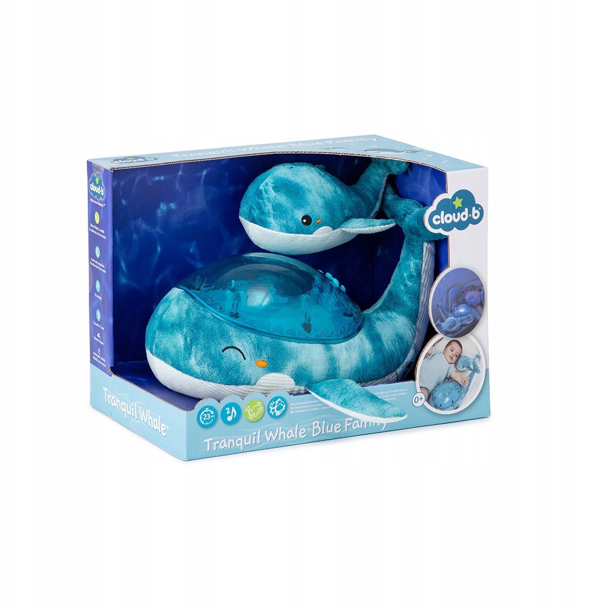 Cloud B CLOUD`B-CLTT-7901-LAMPKA NOCNA WIELORYB   NIEBIESKI