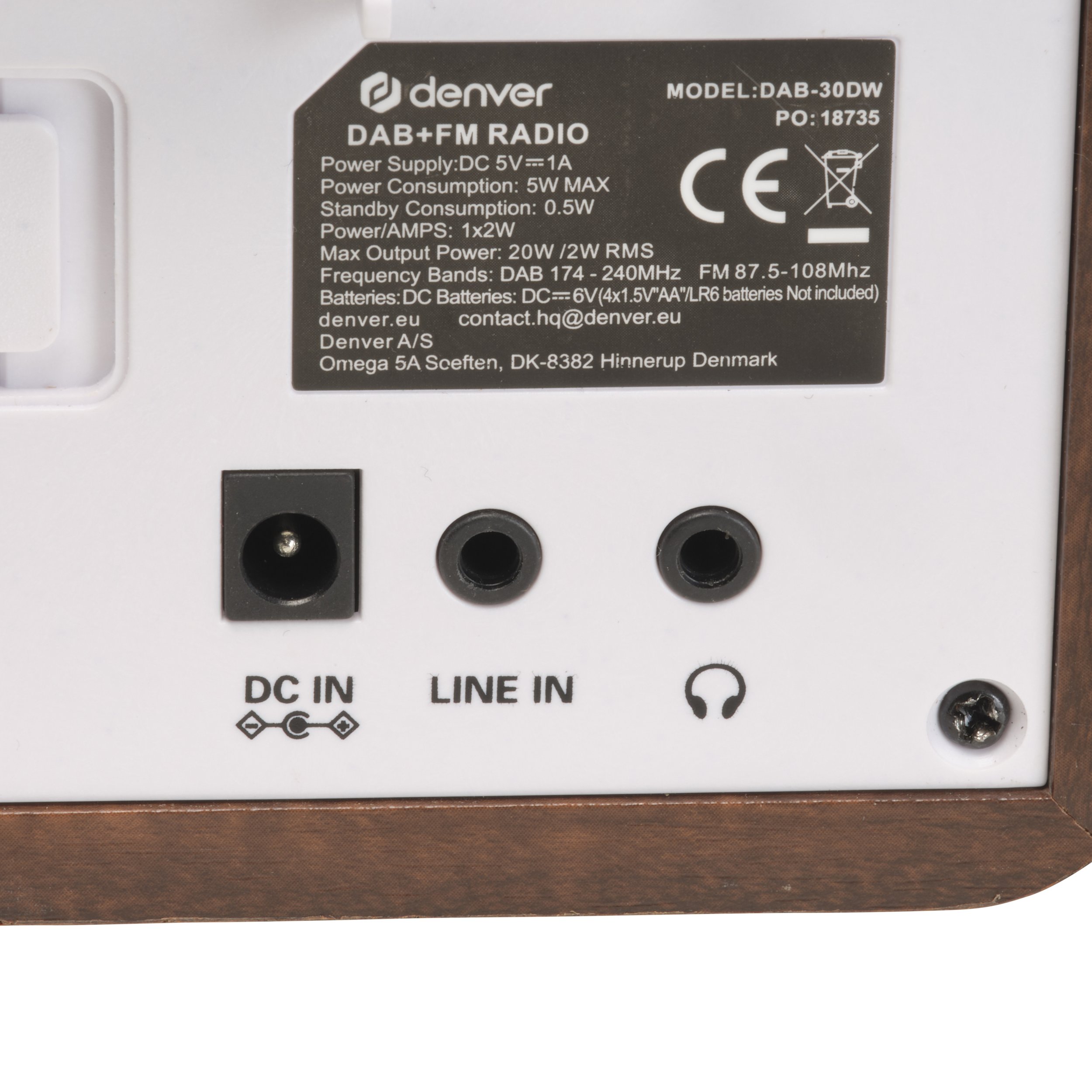 Radio Denver Radio DAB+/FM DAB-30DW dark