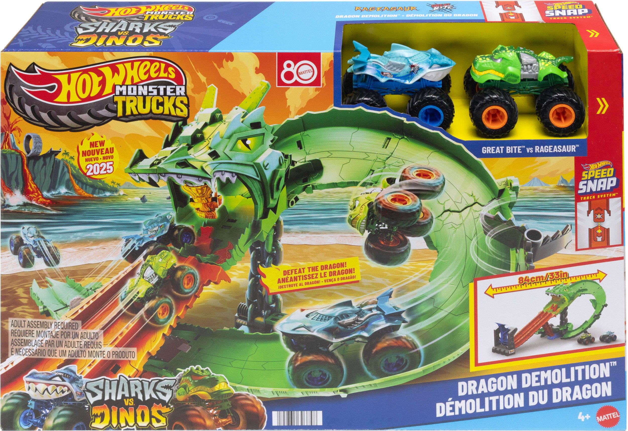 Mattel Wyrzutnia Hot Wheels Monster Trucks