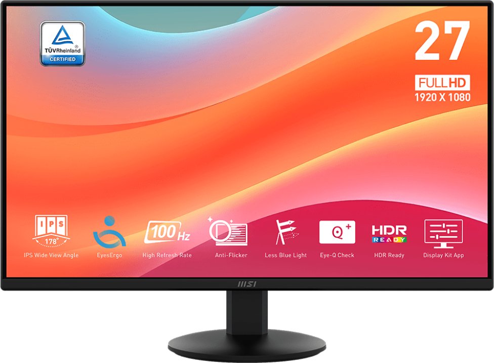 LCD Monitor|MSI|PRO MP272L|27"|Business|Matte|Panel IPS|1920x1080|16:9|100Hz|1 ms|Tilt|Colour