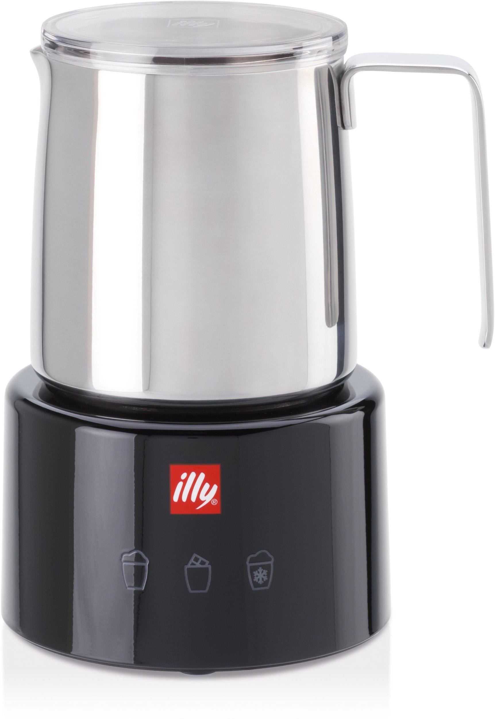 Illy Milchaufschäumer Edelstahl / schwarz by