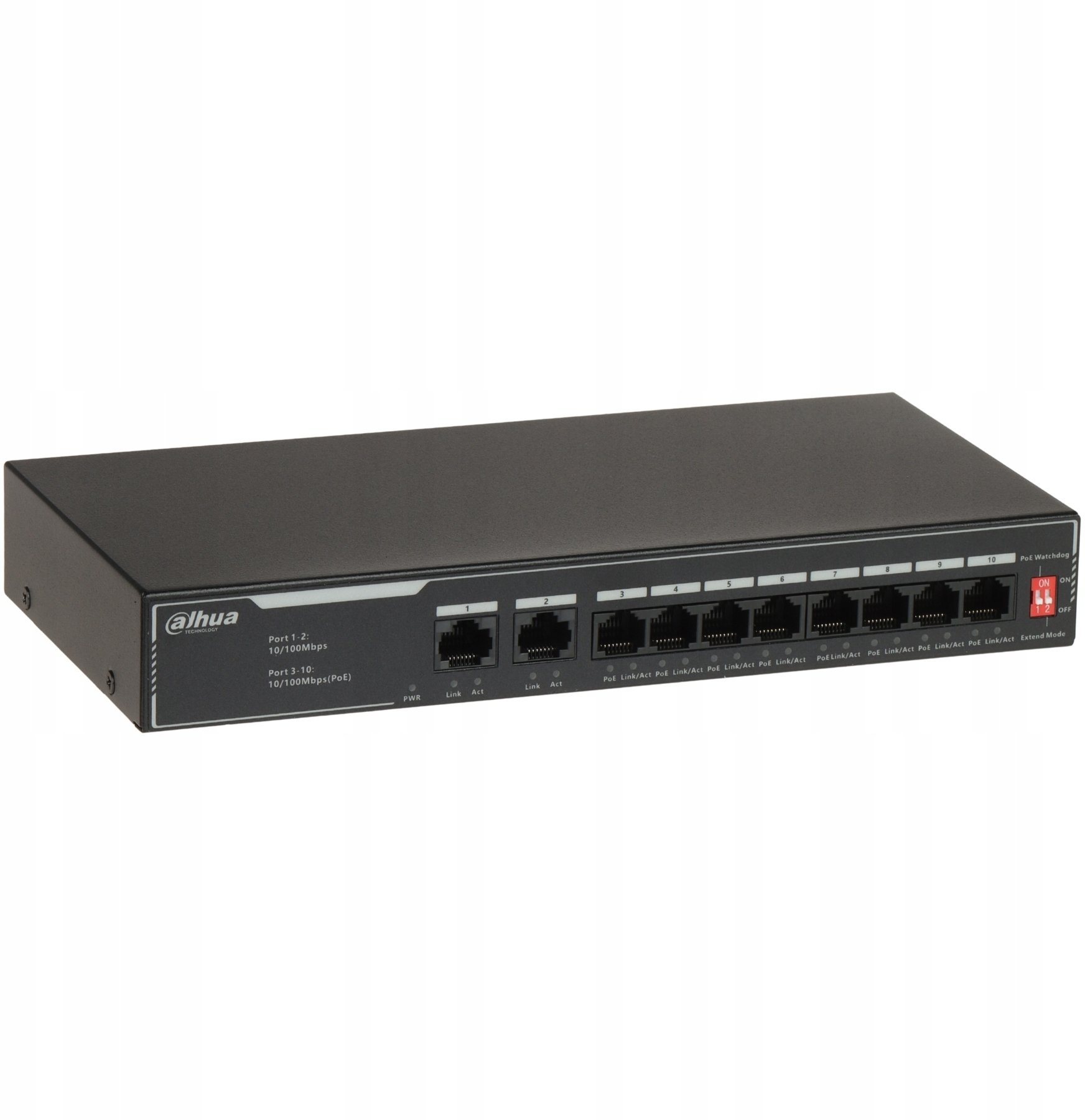 Switch|DAHUA|SF1010LP|Switch type Unmanaged|Switch layer L2|10xRJ-45 ports|RJ-45