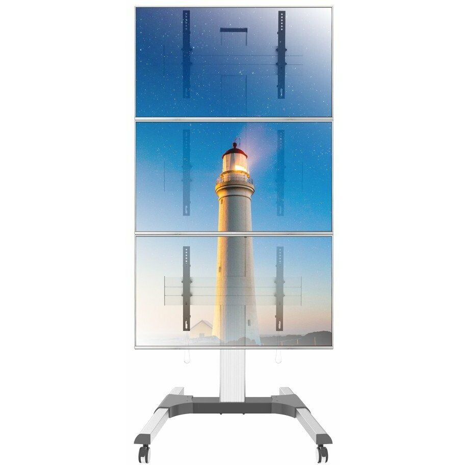 Techly Stojak mobilny 3x TV 32-55``