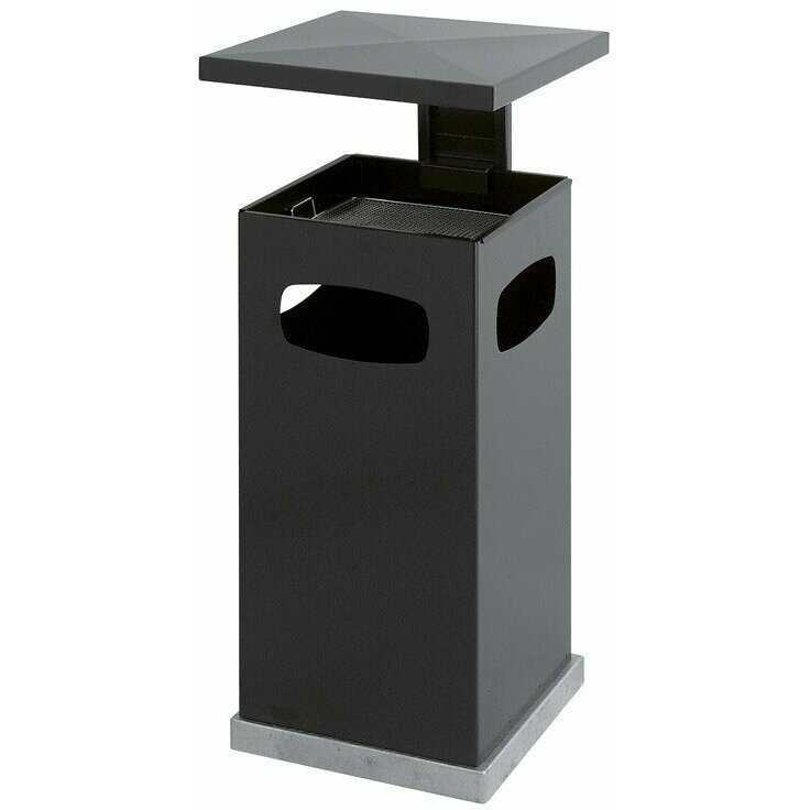 HAGLEITNER Waste bin with ashtray, V-Part