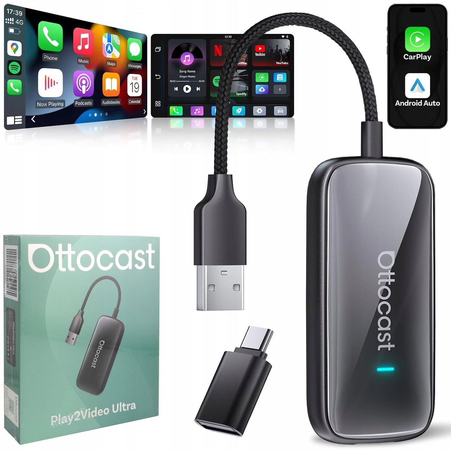 Ottocast Adapter samochodowy Ottocast CA515-T     Play2Video