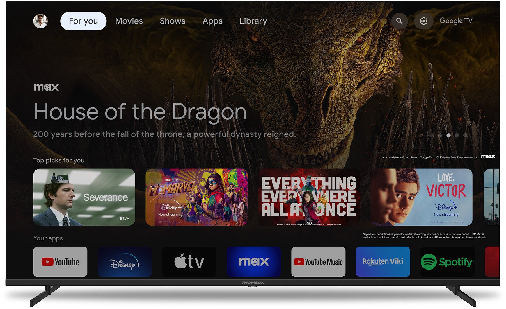 TV Set|THOMSON|65 "|4K Ultra HD|3840